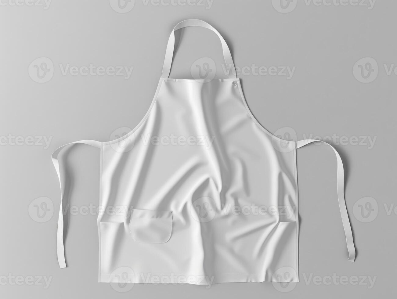 White Apron Mock-Up, Clean Design Template for Designers, AI Created photo