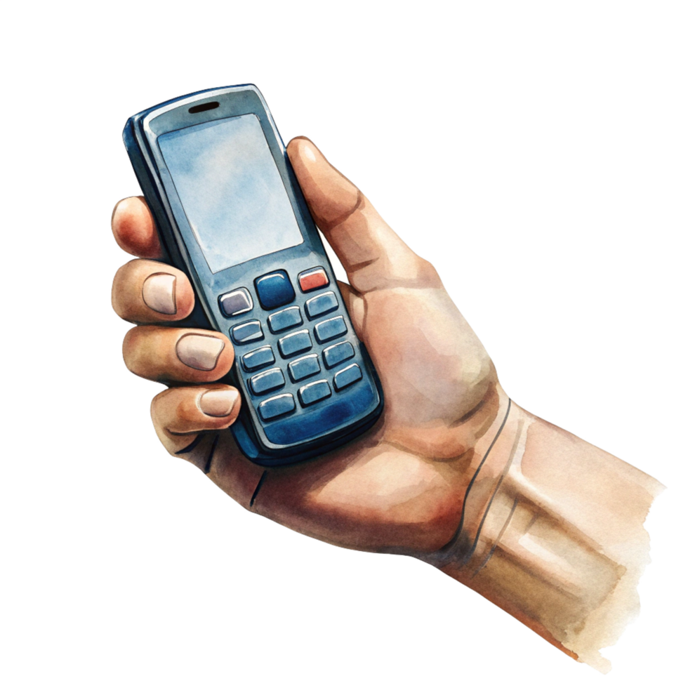 Hand with Mobile for Quick Access Illustration Graphic png