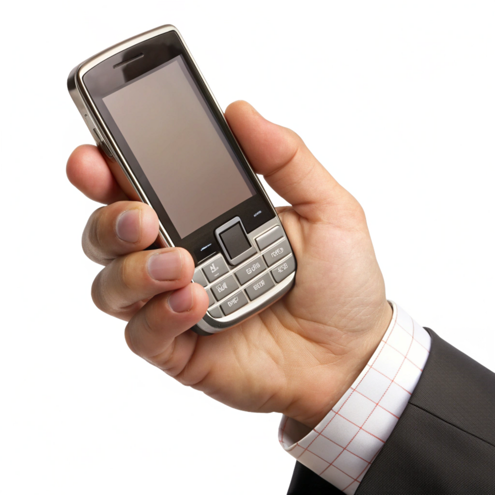 Hand Holding a Phone for Navigation Render png