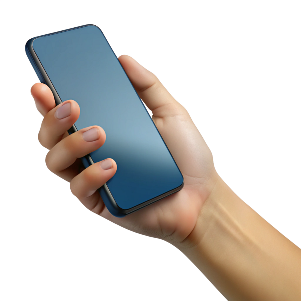 Hand Using a Mobile Phone Device Asset png