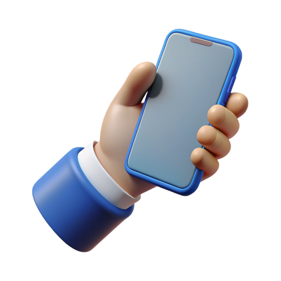 Hand Offering a Mobile Phone 3d Design png