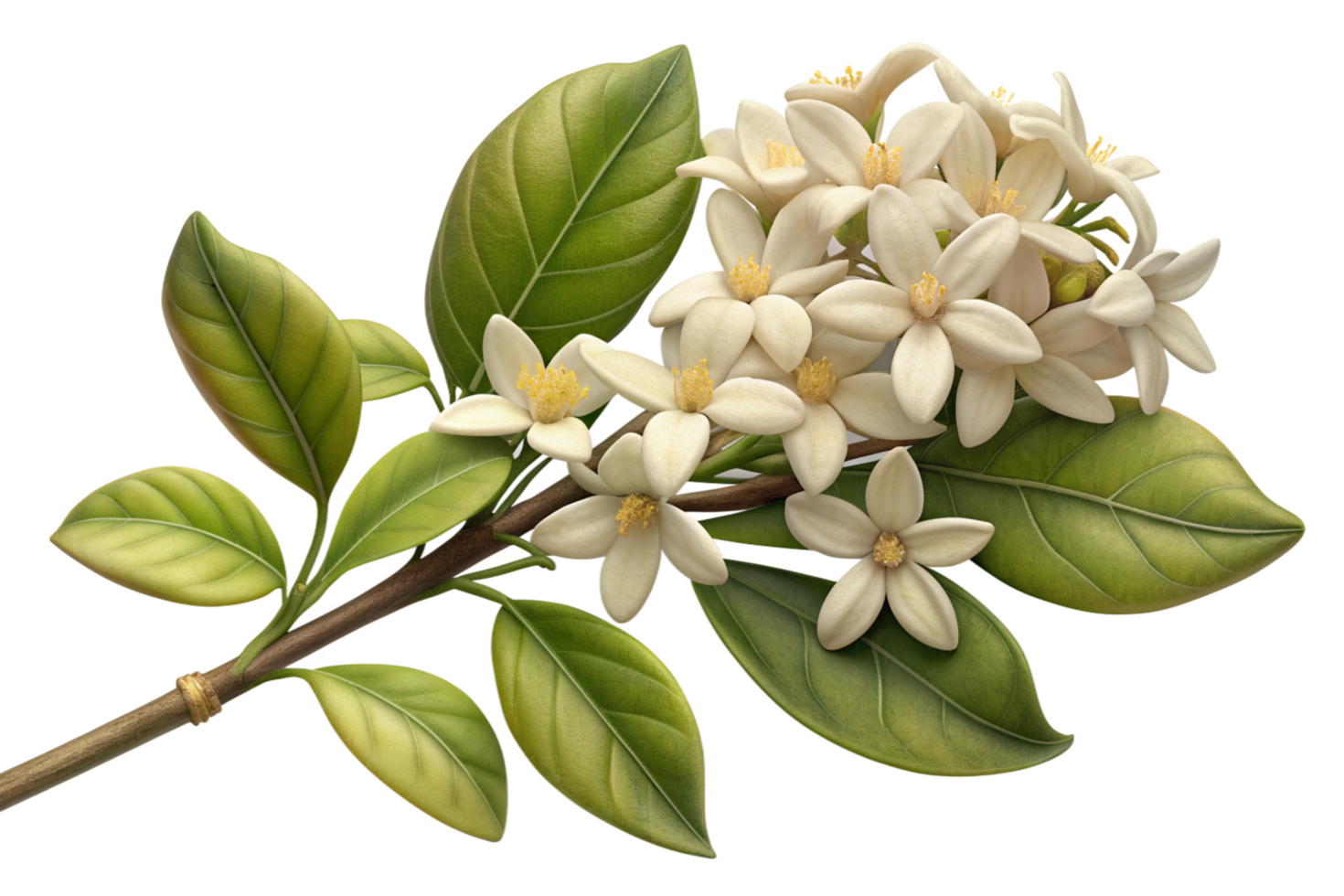 Refreshing Jasmine Flower Branch 3d Item png