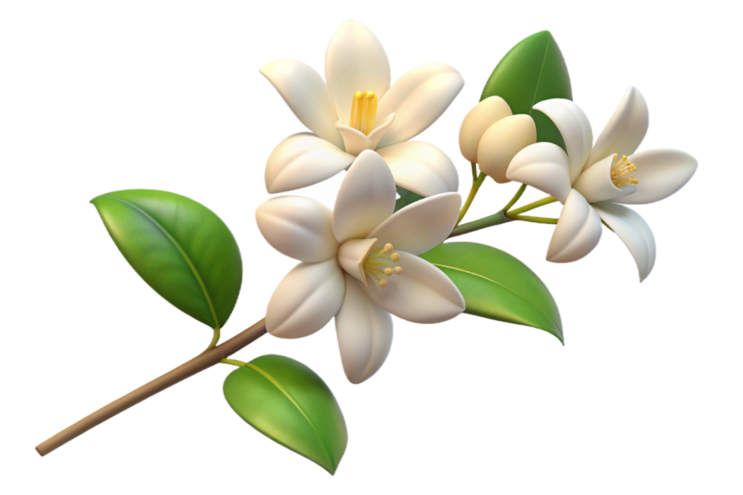 Mystical Jasmine Flower Branch 3d Item png