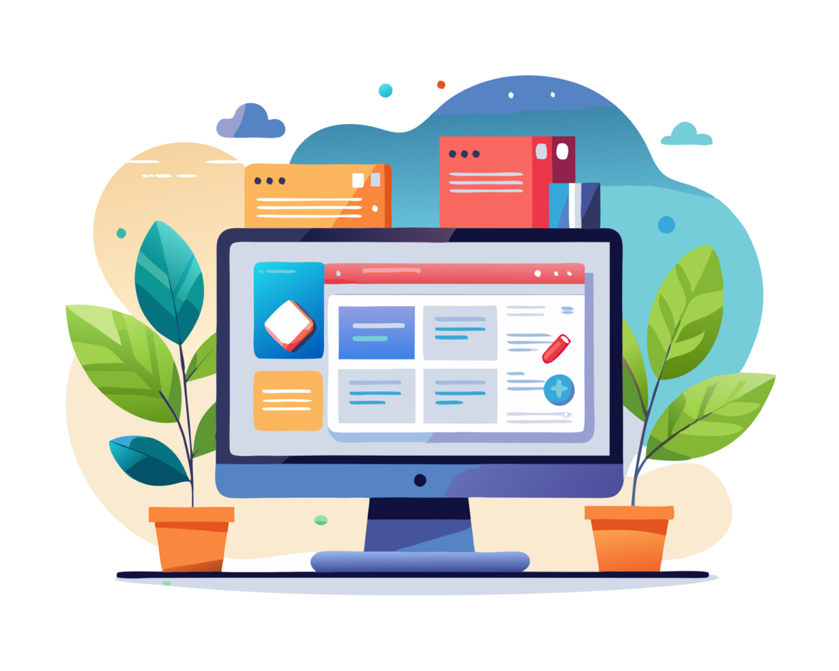 Digital Innovation Space Illustration Concept png