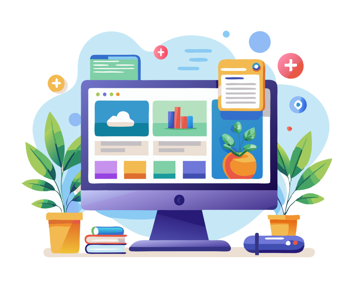 Graphic Digital Interface Illustration Style png