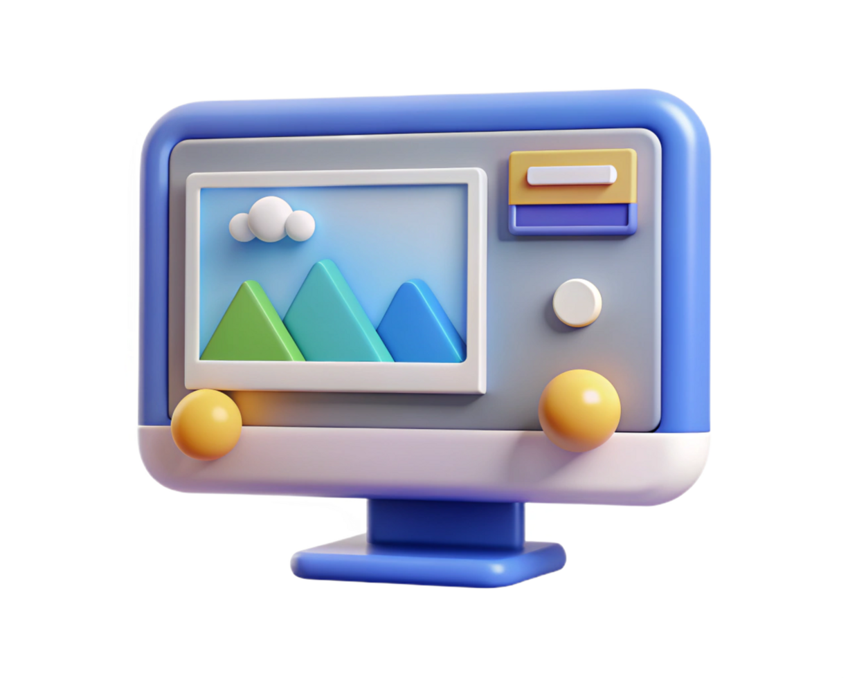 Modern Computer Illustration 3d Image png