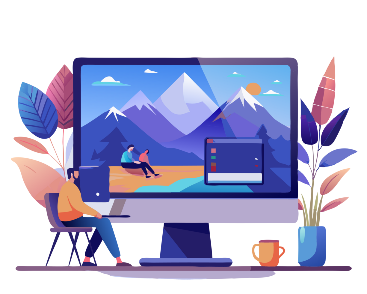 Digital Media Workstation Flat Design Clip png