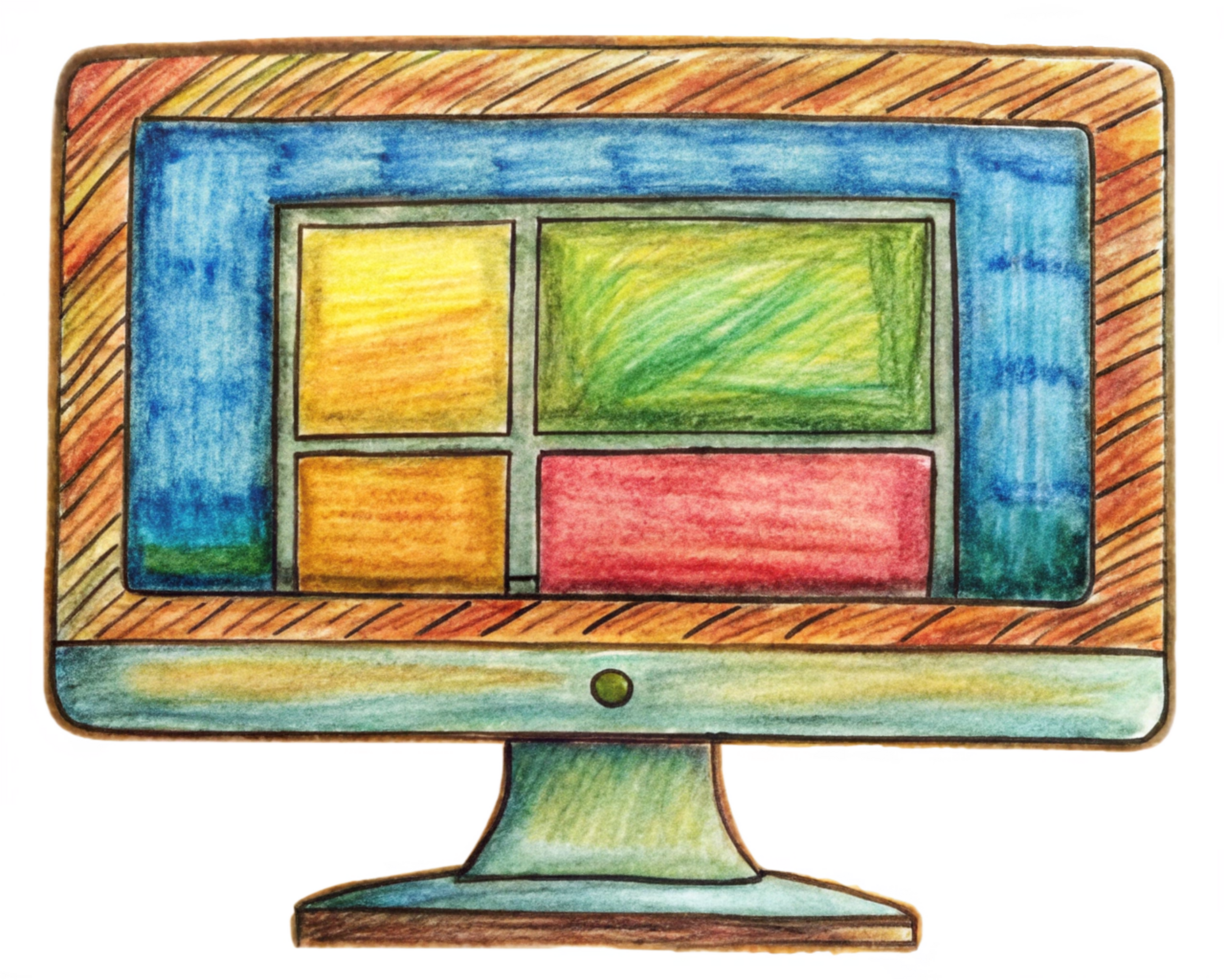 Graphic Design Workspace Hand Drawn Painting png