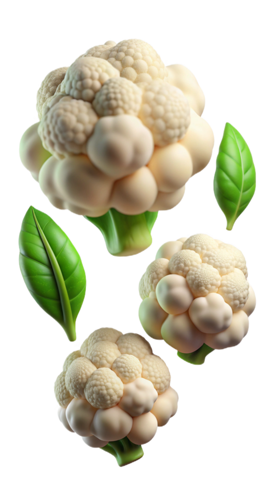 Whimsical Cauliflower Blossoms 3d Render png