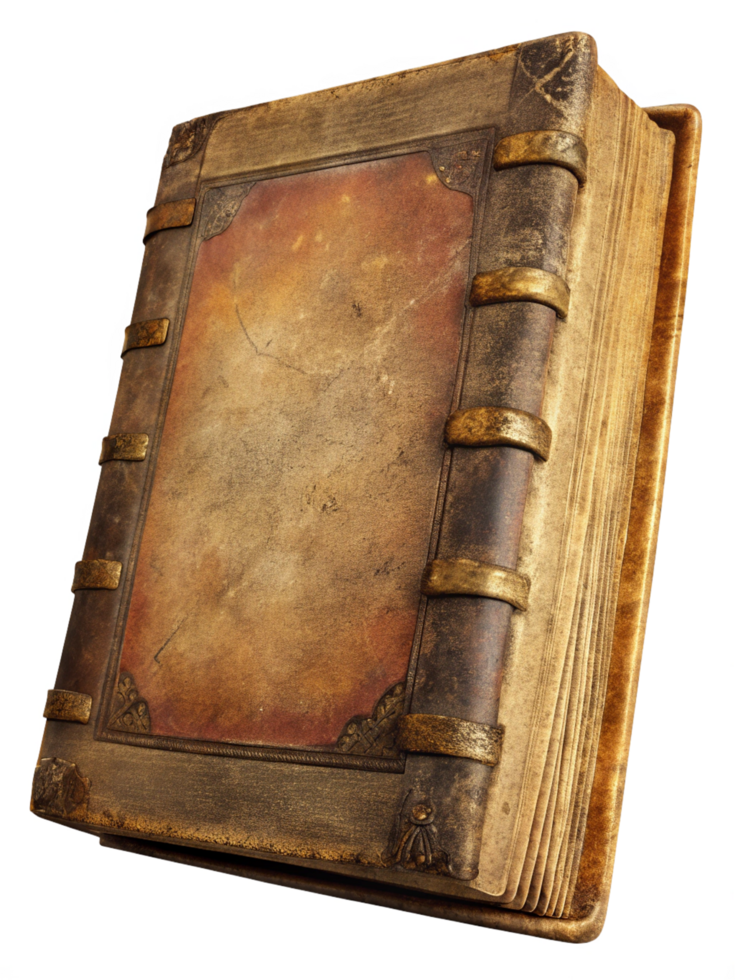 Aged in Time Antique Book Sheet Illustration Object png
