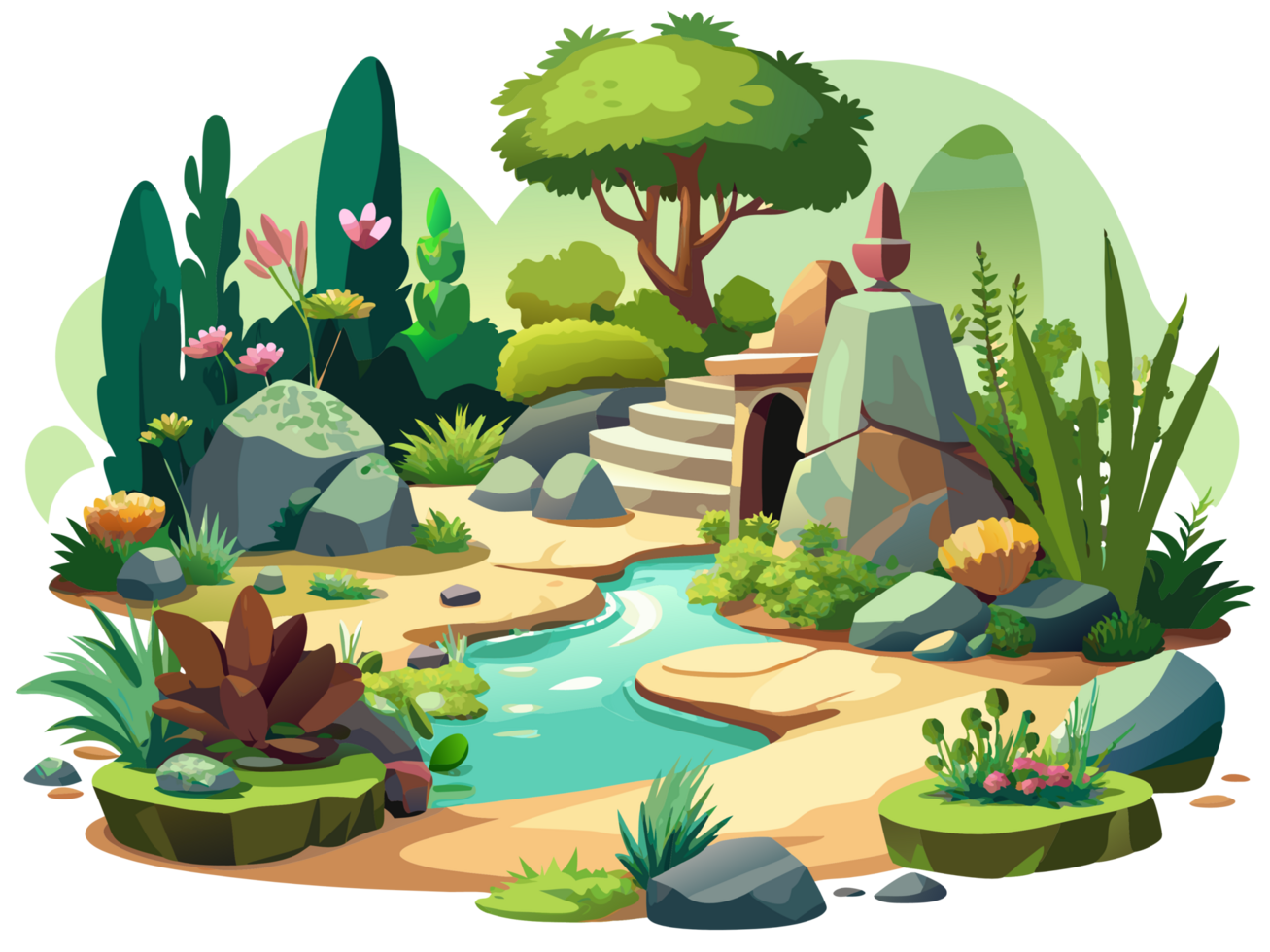 Quietude in the Rockscape Art png