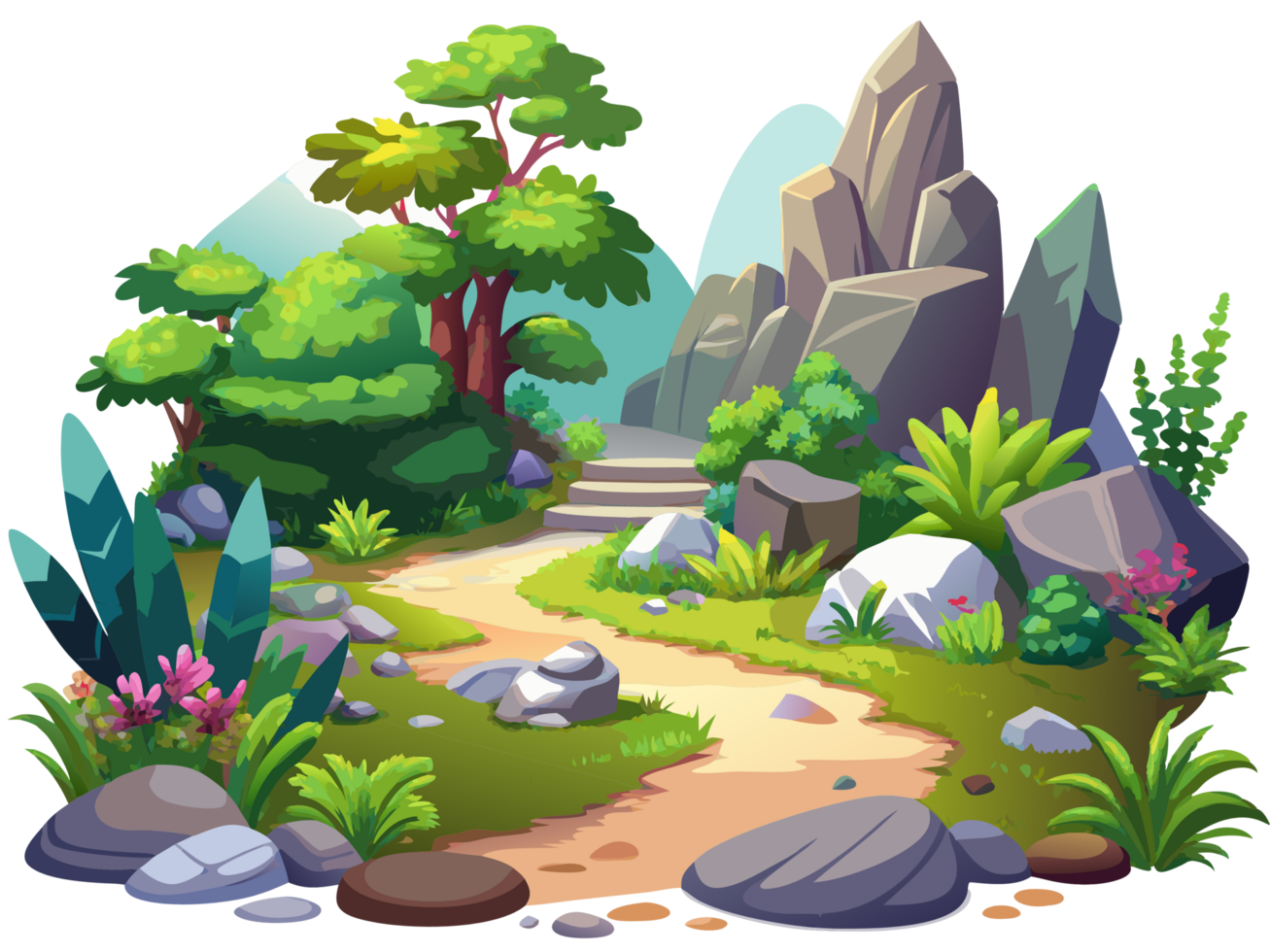 Tranquility Among the Rocks Digital Image png