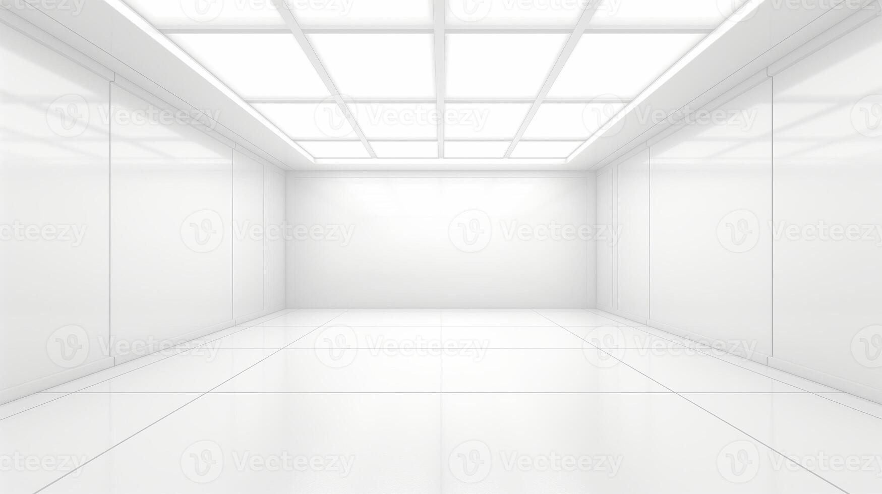 Futuristic Minimalist White Room with Clean Lines and Geometric Design Perfect for Modern Architectural Concepts and Creative Backgrounds photo