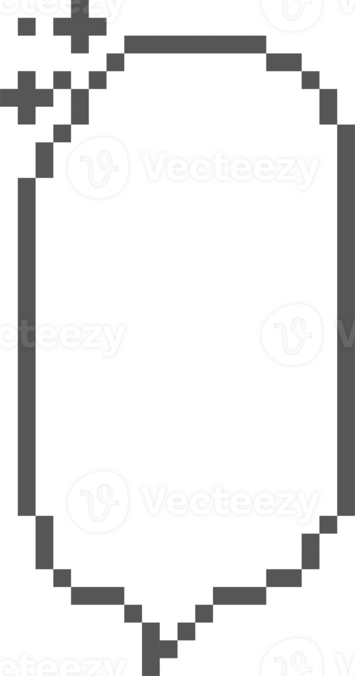 8 Bit retro Spiel Pixel Kunst Rede Blase Ballon Symbol Aufkleber Memo Stichwort Planer Text Box Banner png
