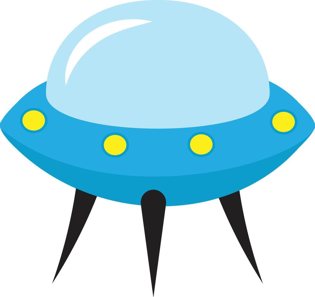 UFO Spaceship Cartoon Illustration vector