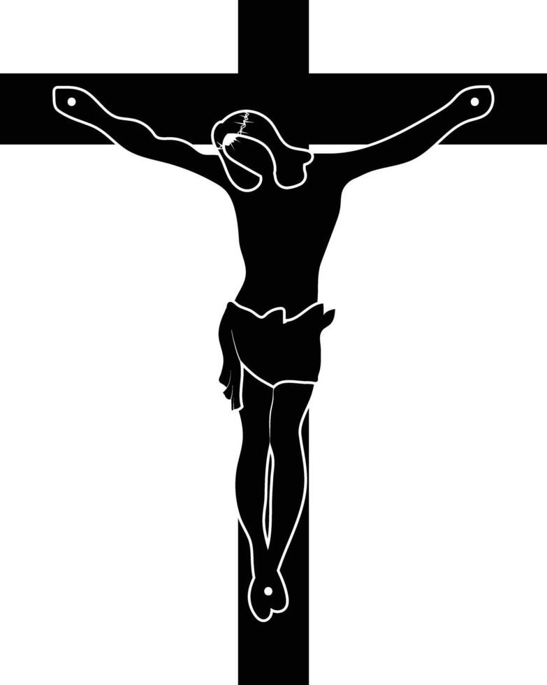 Jesus Christ on the Cross Icon vector