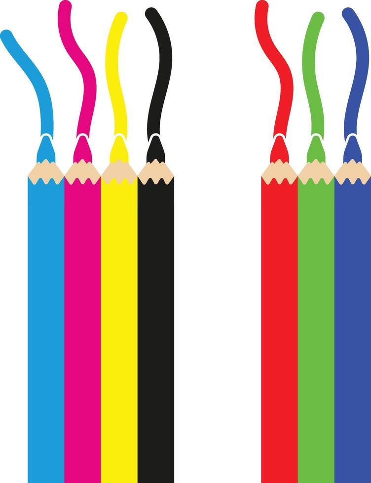 CMYK and RGB Color Mode Illustration. vector