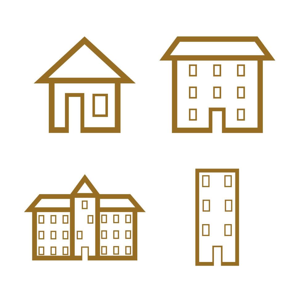 Residential Icon Set vector