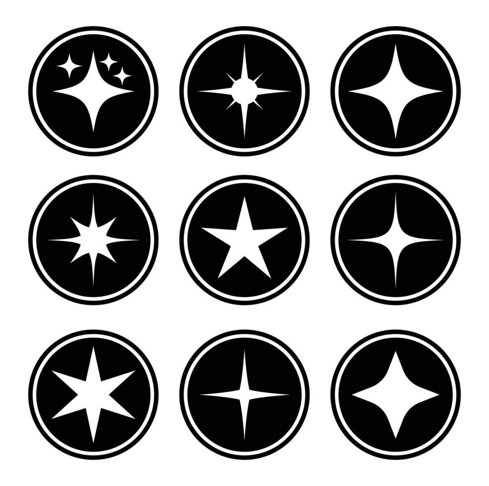star icon set vector