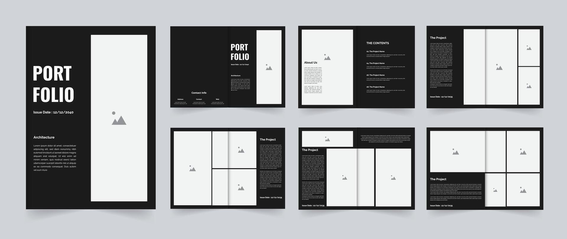 Architecture portfolio design interior portfolio layout or project