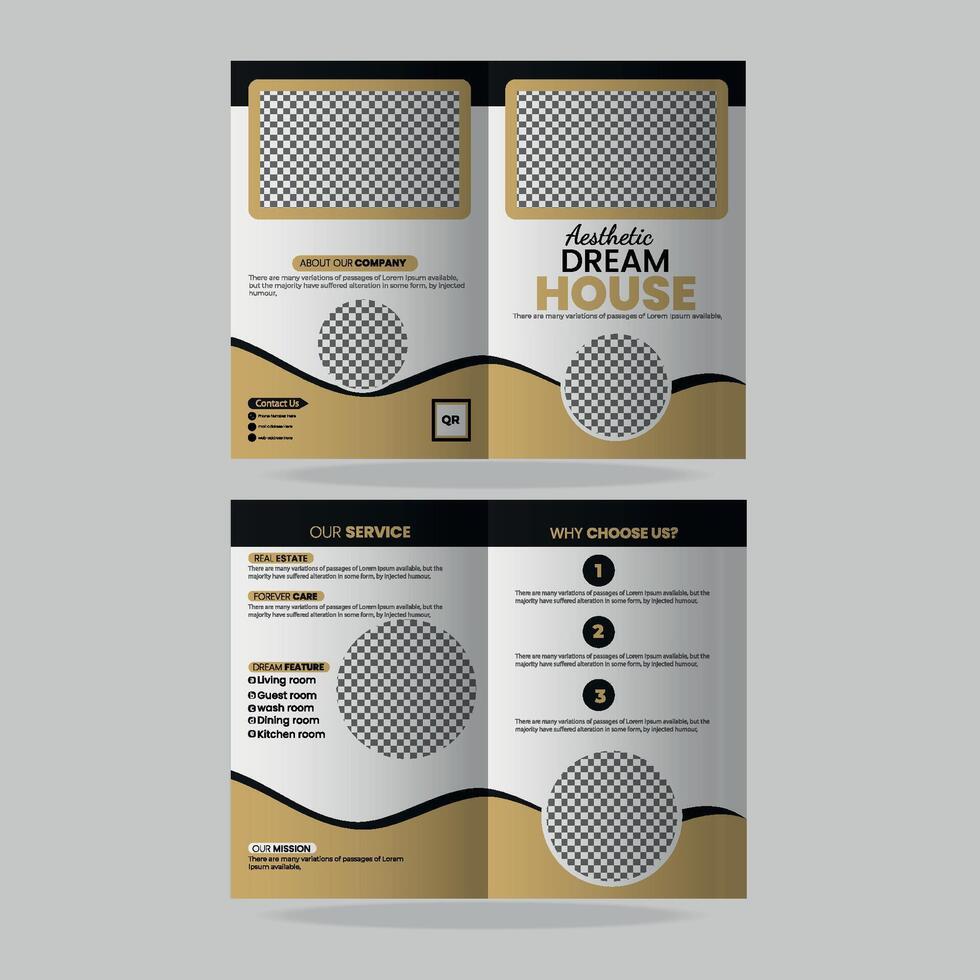 Bifold brochure template vector