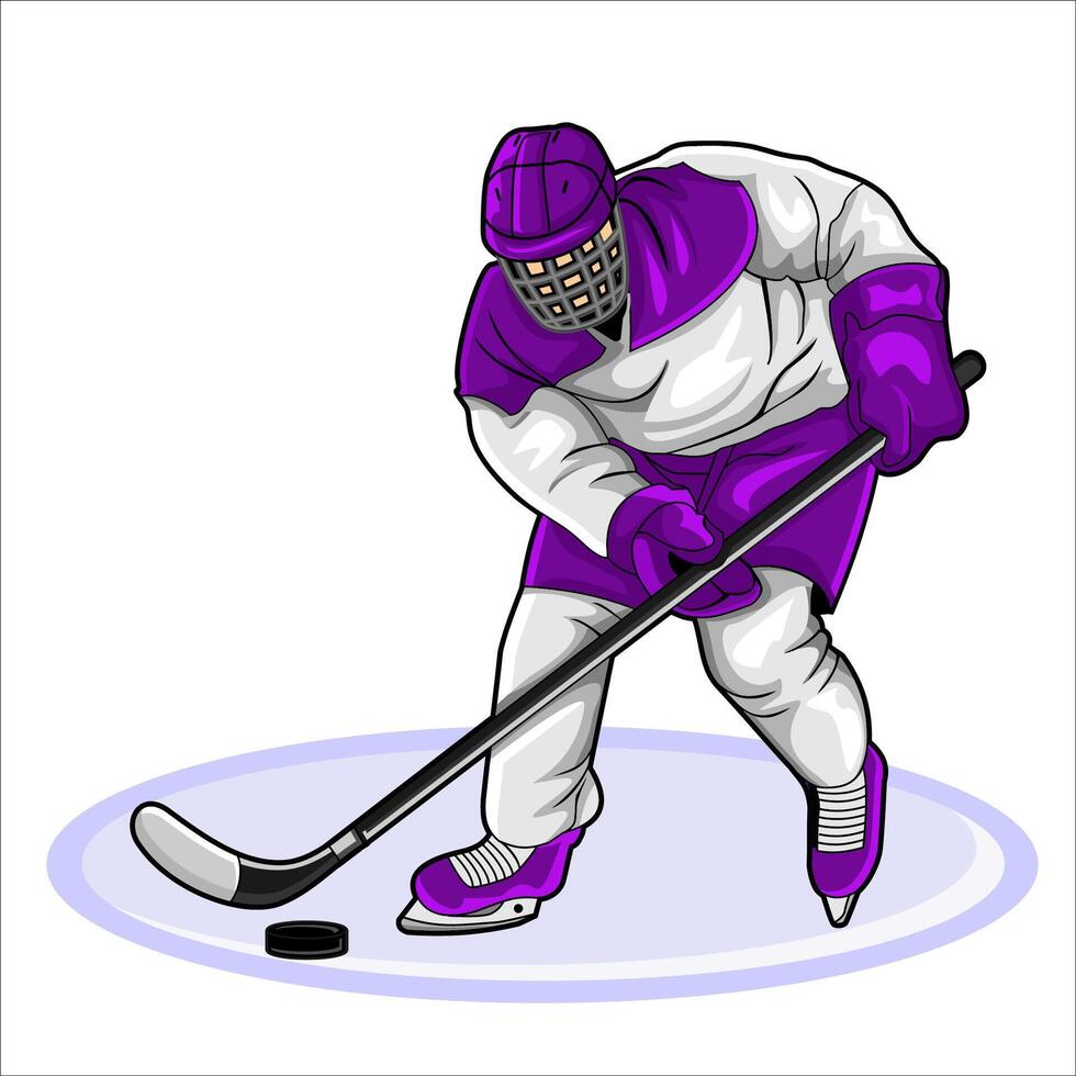 ice hockey player vector