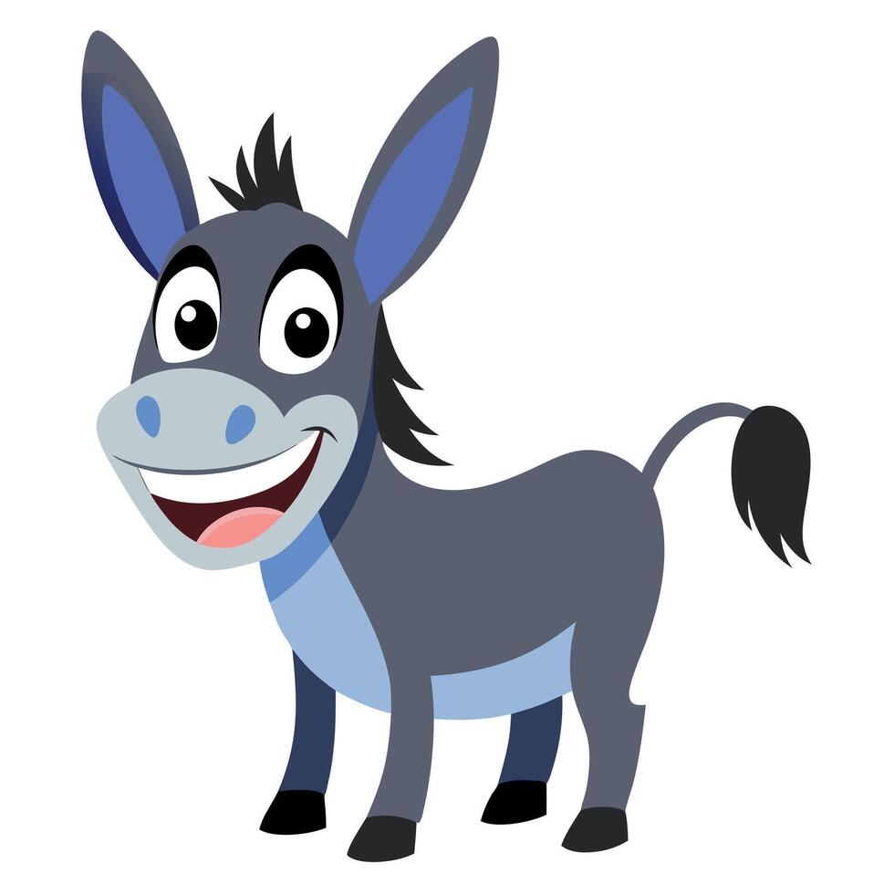 Donkey smiles kawaii vector