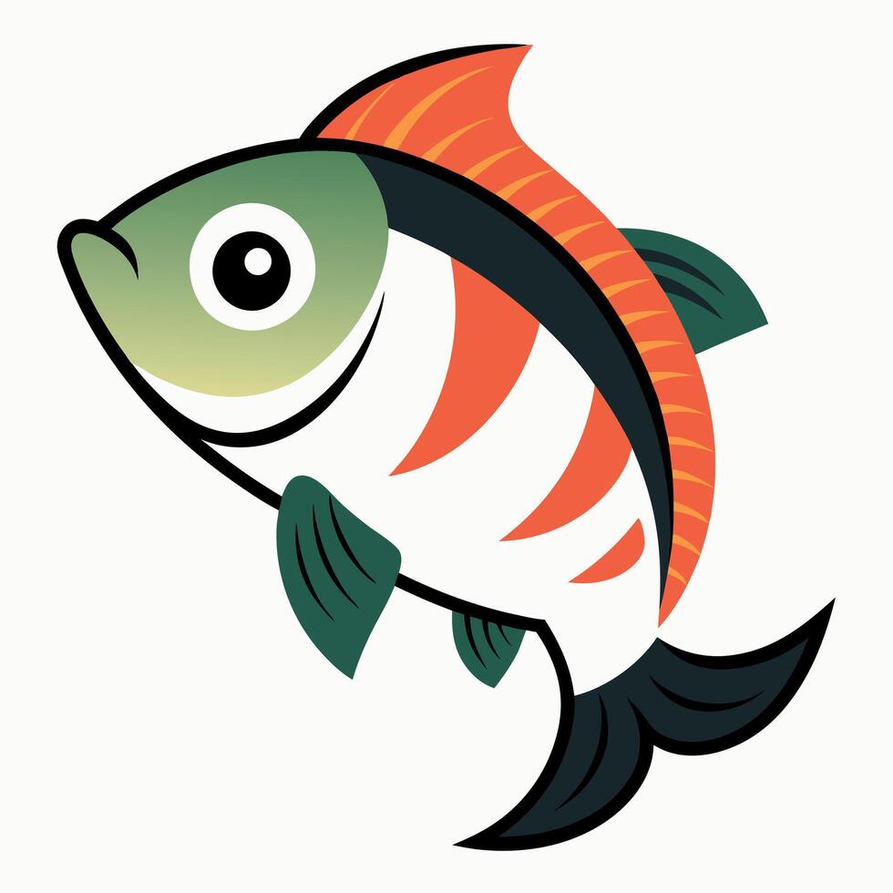Dogfish fish dancing kawaii vector