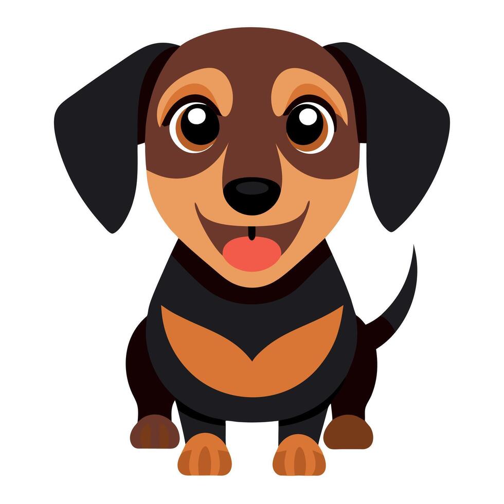 Doxle dog smiles kawaii vector
