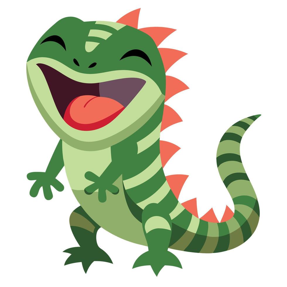 Draco Volans Lizard screams kawaii vector