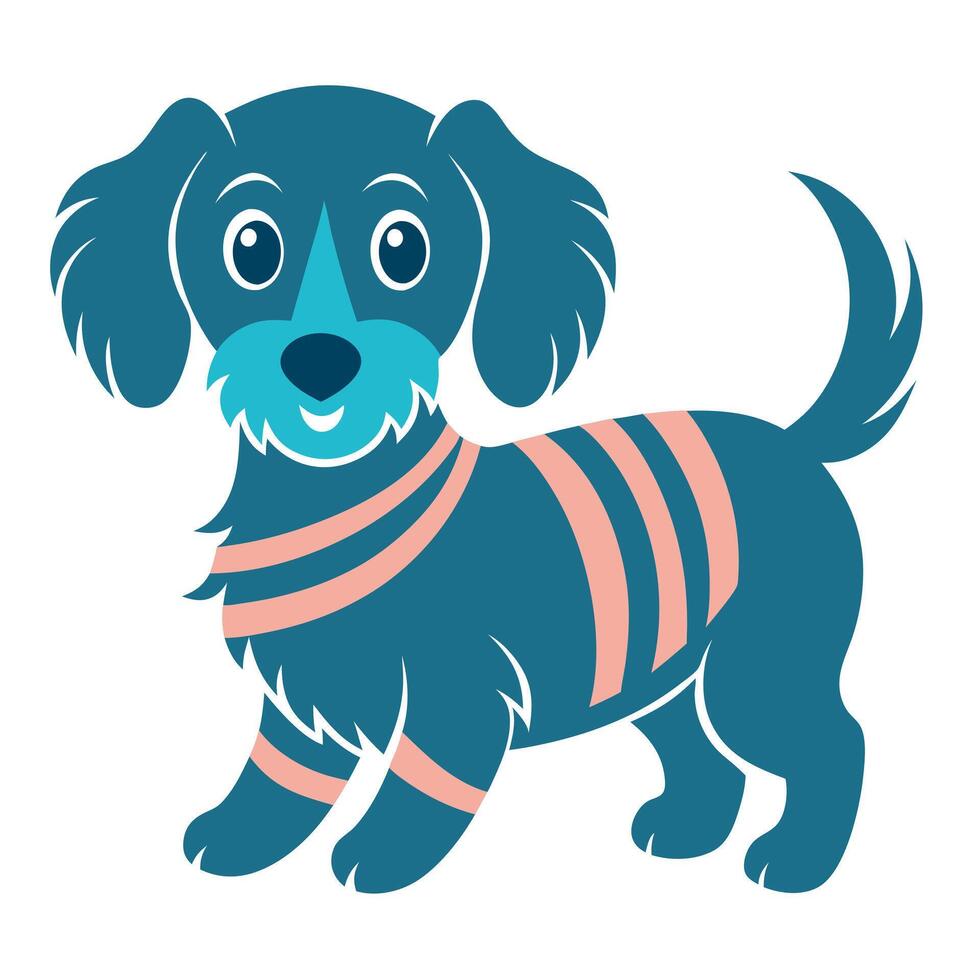 Doxiepoo dog play kawaii vector