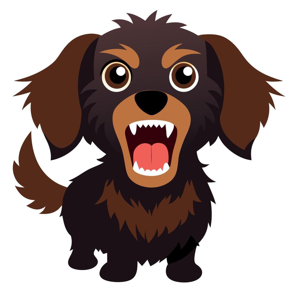 Doxiepoo dog screams kawaii vector