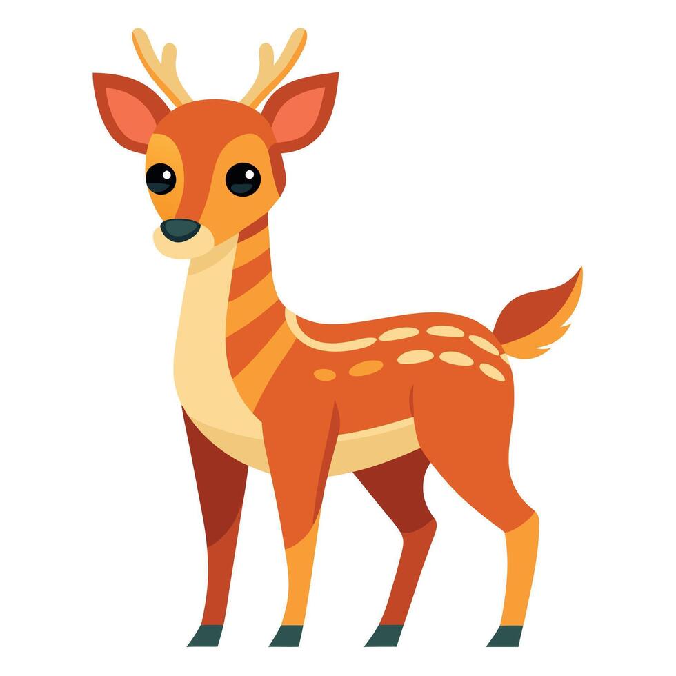 Deer stay kawaii vector