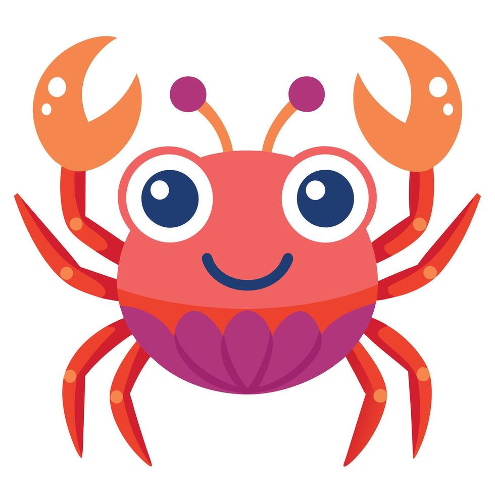 Decorator Crab play kawaii vector