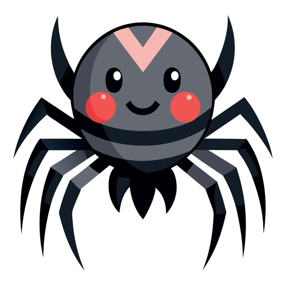 Diving Bell Spider goes kawaii vector