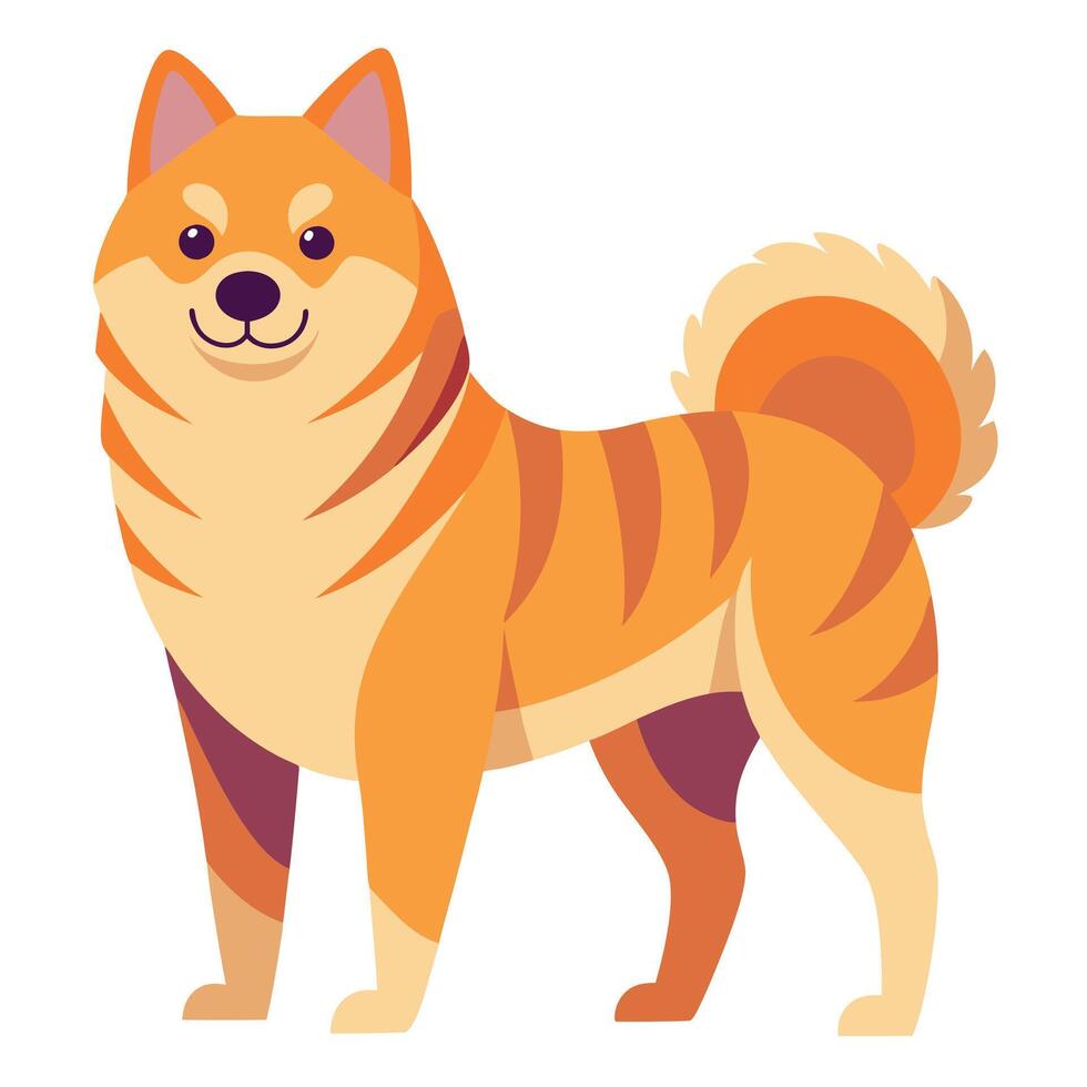 Dog Tick stands kawaii vector