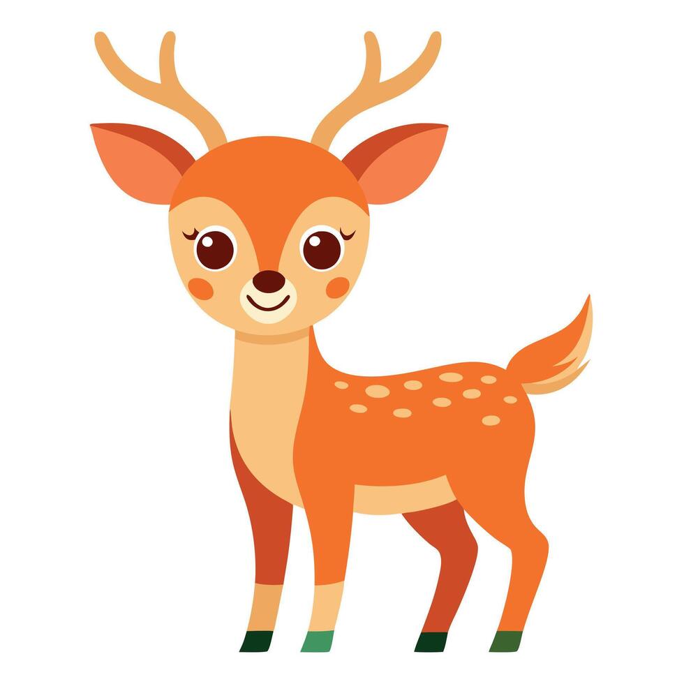 Deer smiles kawaii vector