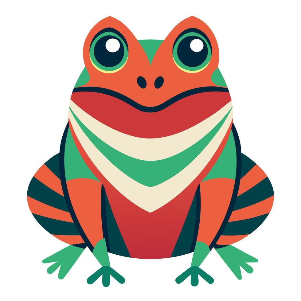 Darwins Frog smiles kawaii vector
