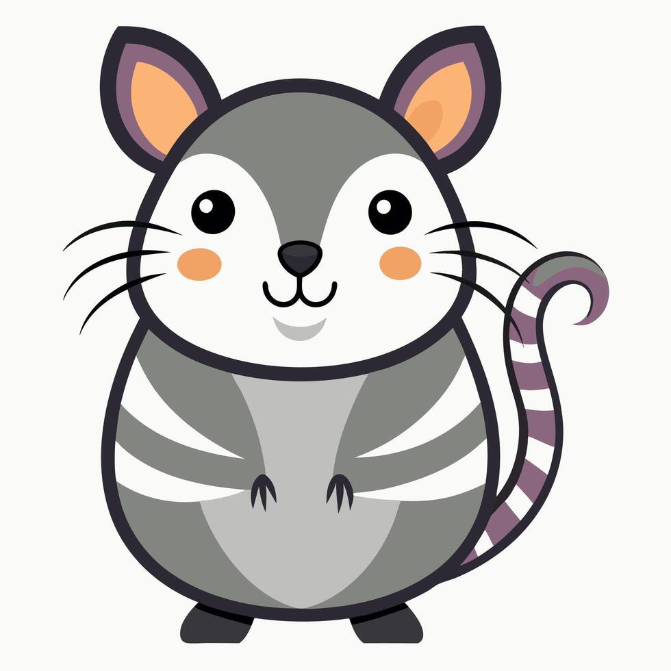 Dassie Rat mouse goes kawaii vector