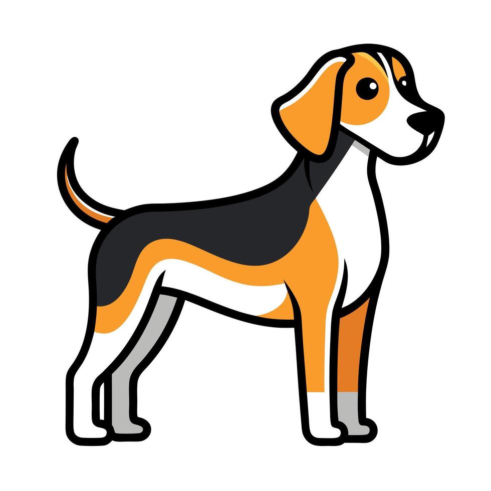 Deutsche Bracke dog stay kawaii vector