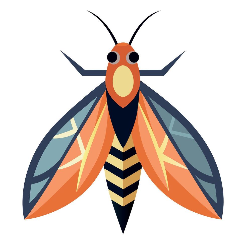 Diamondback Moth knocks kawaii vector