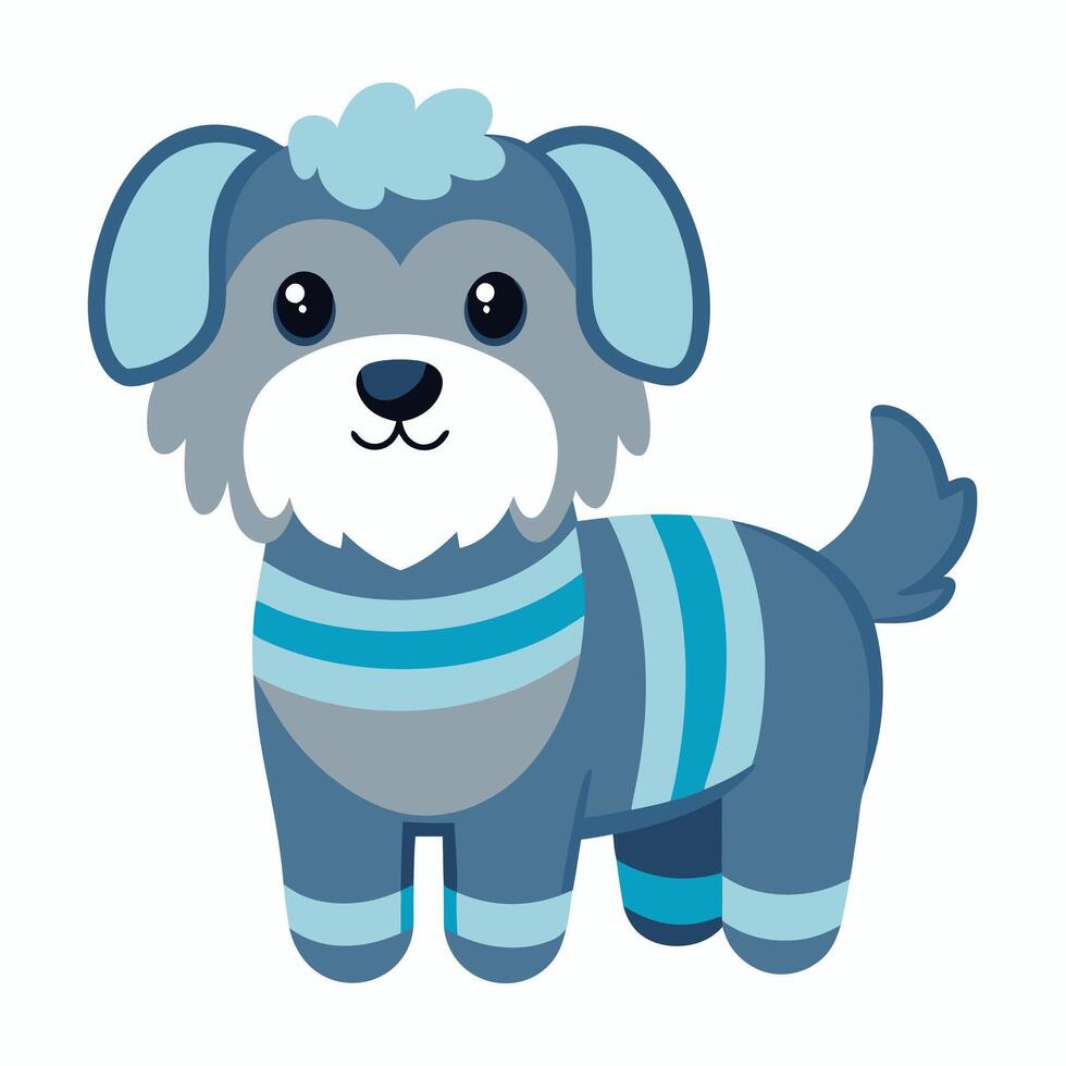 Dalmadoodle dog goes kawaii vector