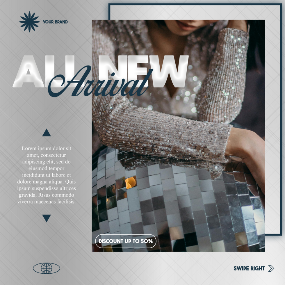 New arrival social media post template psd
