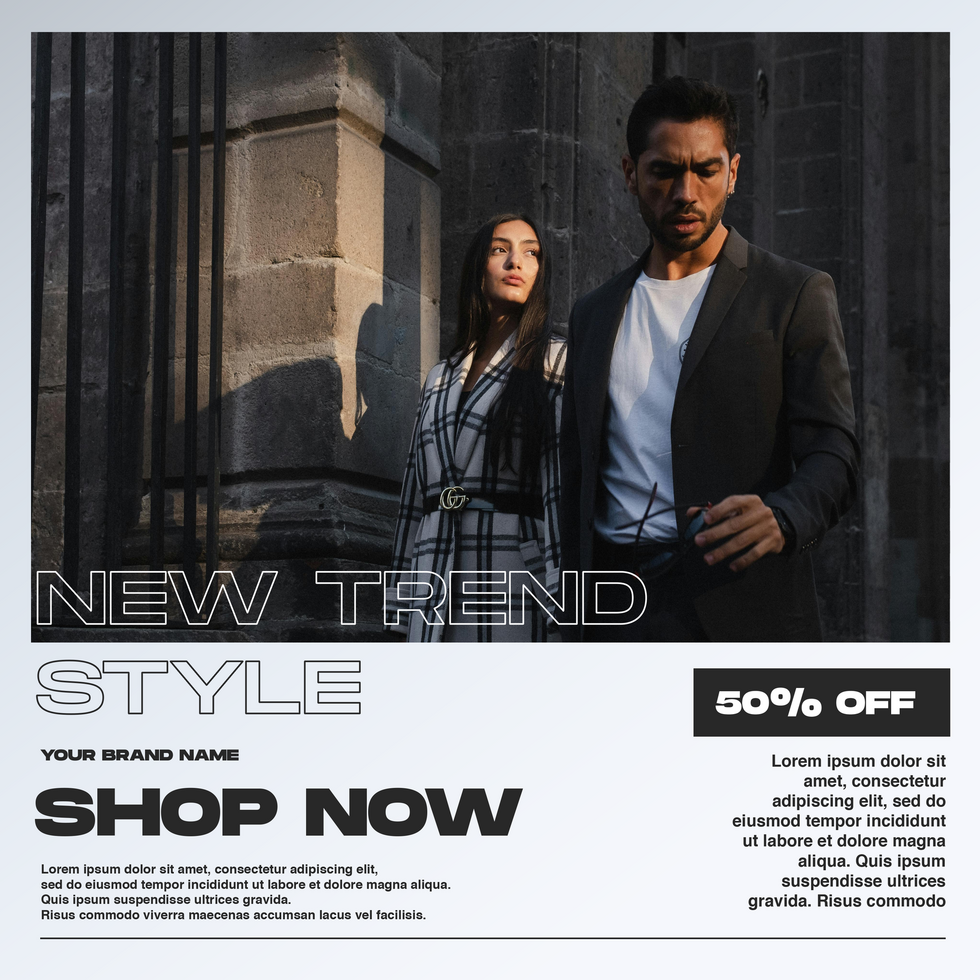 Best streetwear social media post template psd