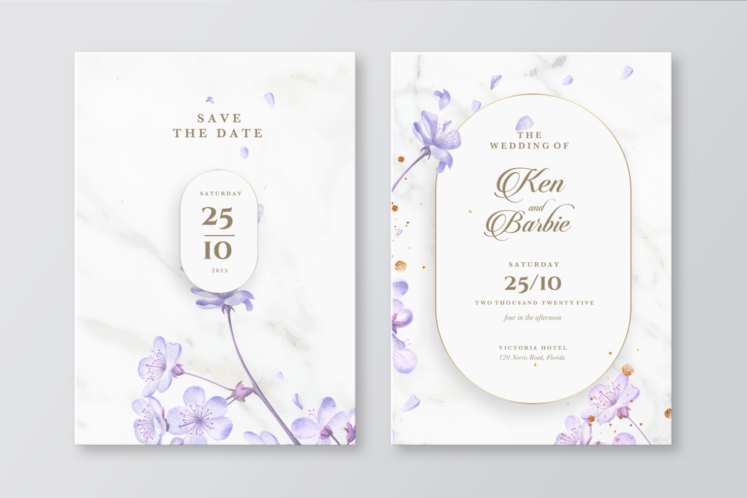 Geometric Wedding Invitation Template psd