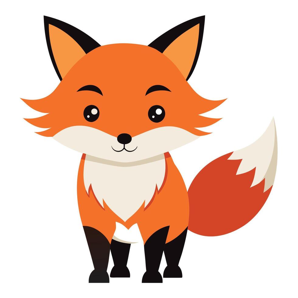 Darwins Fox lies kawaii vector