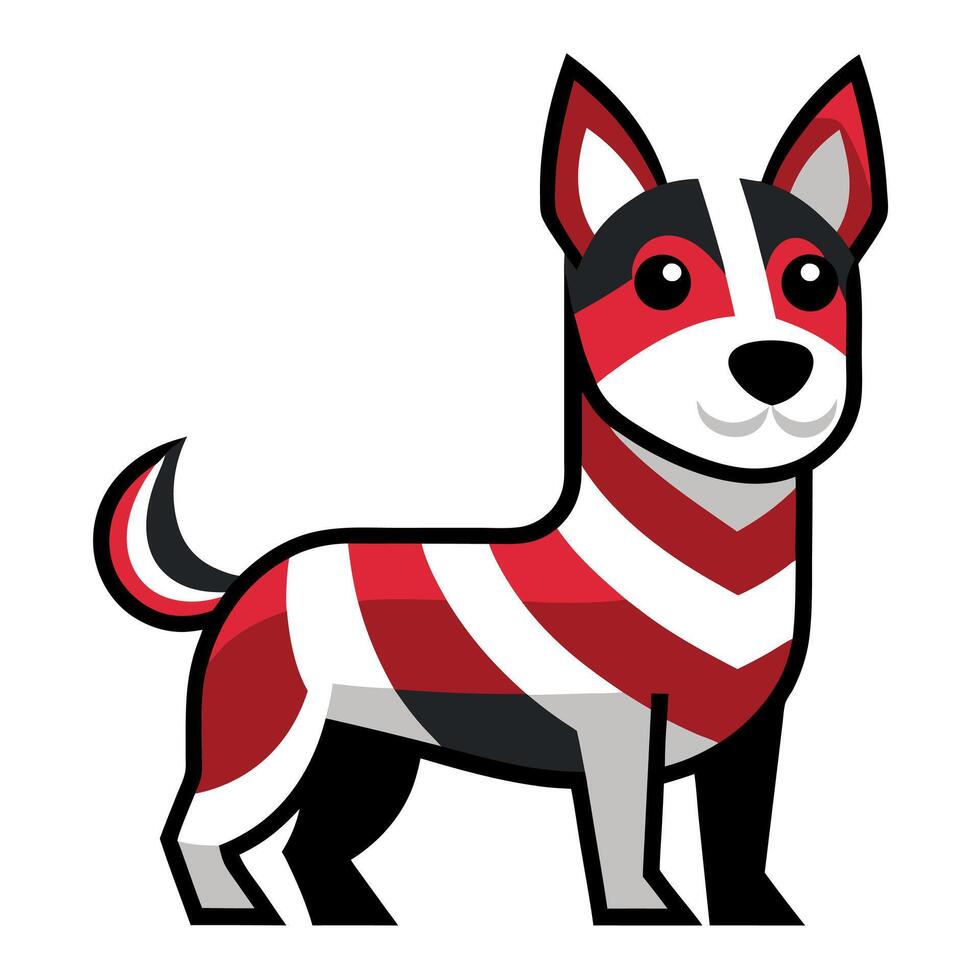 Danish Farmdog dog goes kawaii vector