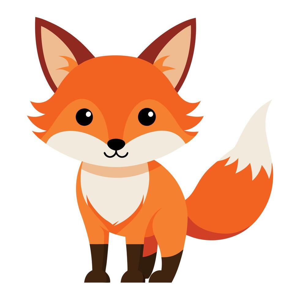 Darwins Fox flies kawaii vector