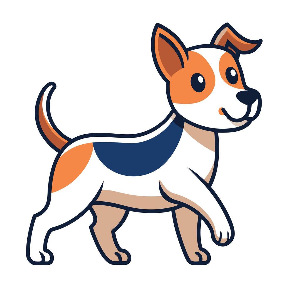 Danish Farmdog dog play kawaii vector