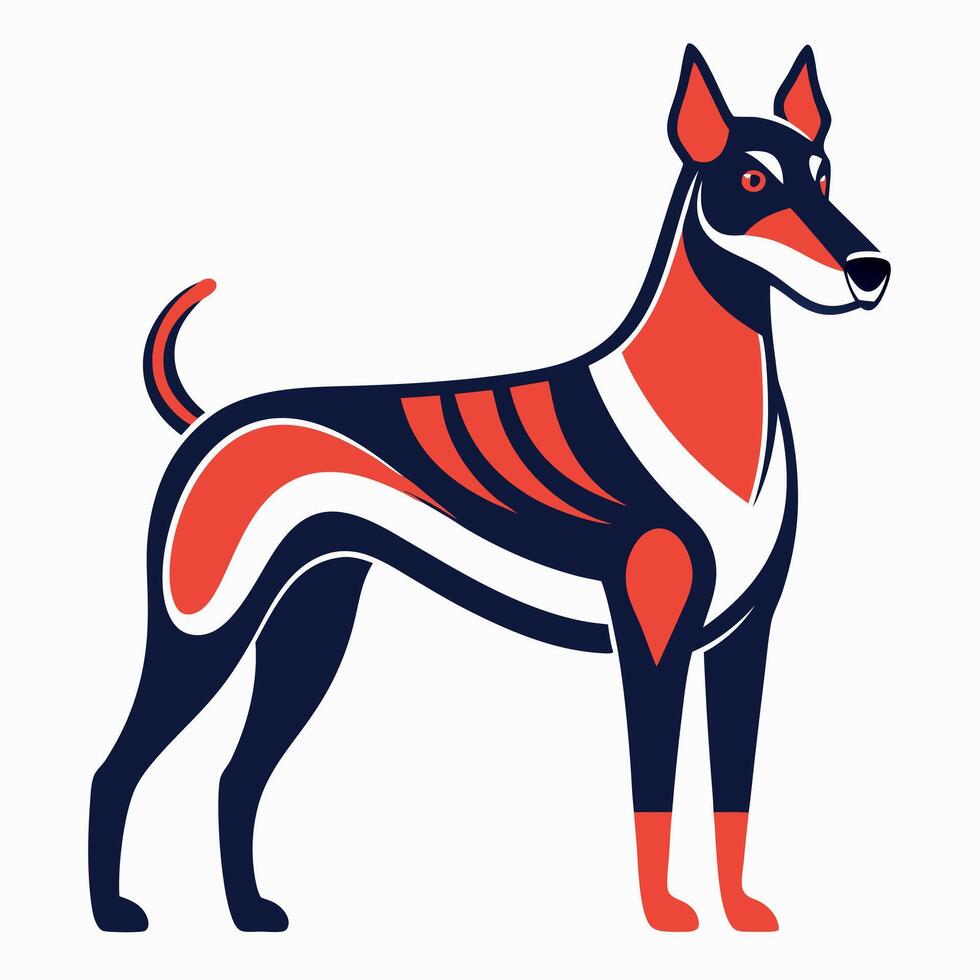 Danish Farmdog dog learns kawaii vector